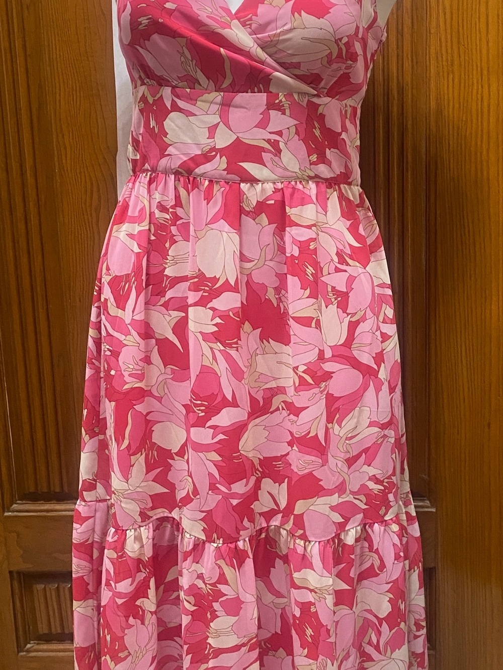 Chadwick's Hot Pink Floral Dress